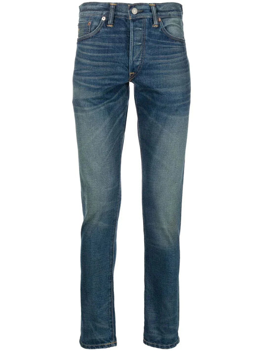 Slim Cut Five Pocket Jeans by Ralph Lauren RRL - bottegalusso: Premier Destination for Modern Luxury Menswear