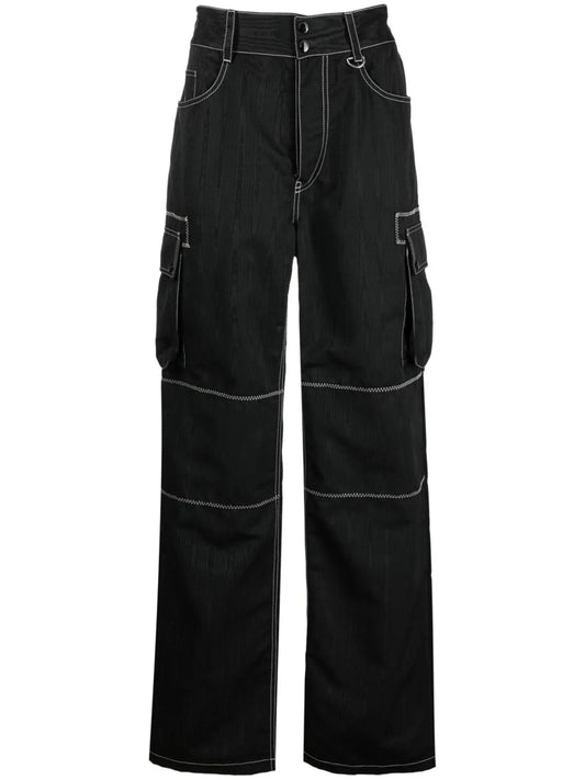 High Rise Cargo Pants by Marine Serre - bottegalusso: Premier Destination for Modern Luxury Menswear