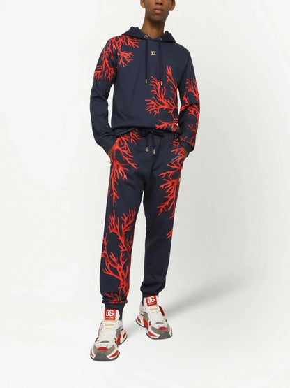 Coral Print Pullover Hoodie by Dolce & Gabbana - bottegalusso: Premier Destination for Modern Luxury Menswear