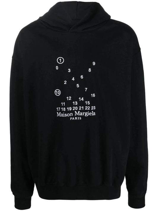 Logo Print Hoodie by Maison Margiela - bottegalusso: Premier Destination for Modern Luxury Menswear