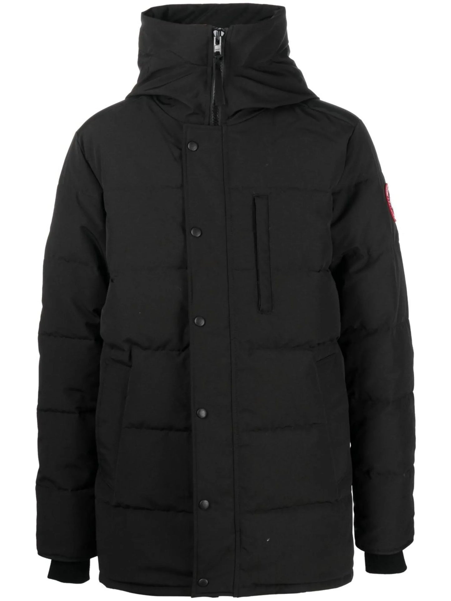 hooded down padded jacket