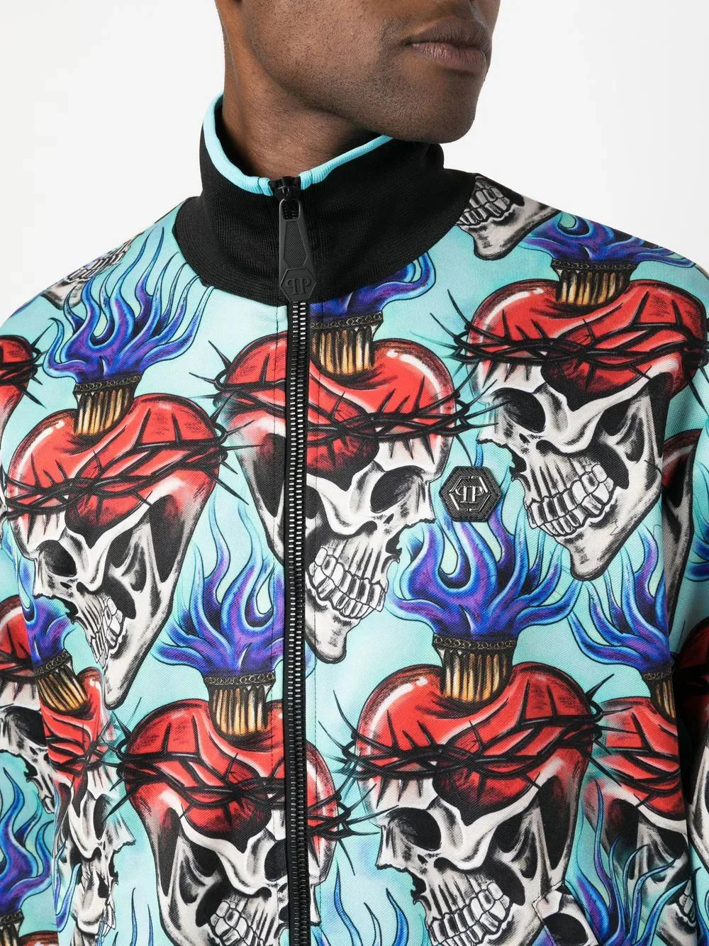 graphic print tracksuit by philipp plein - bottegalusso: premier destination for modern luxury menswear