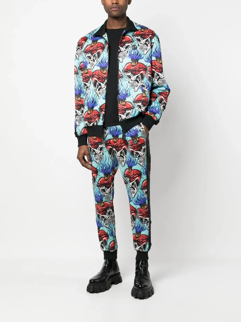 graphic print tracksuit by philipp plein - bottegalusso: premier destination for modern luxury menswear