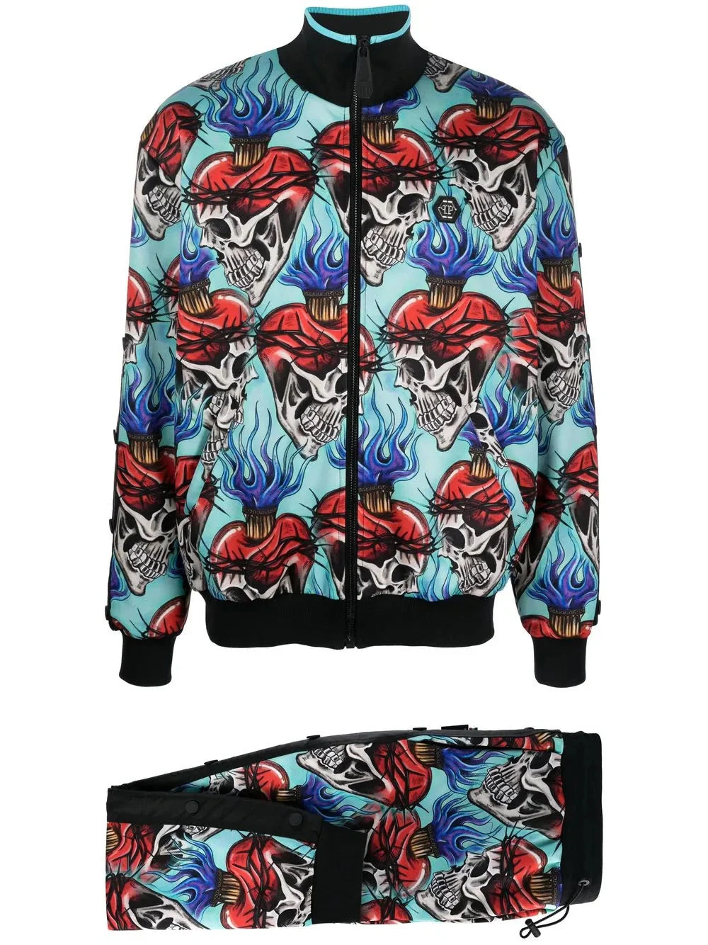 graphic print tracksuit by philipp plein - bottegalusso: premier destination for modern luxury menswear