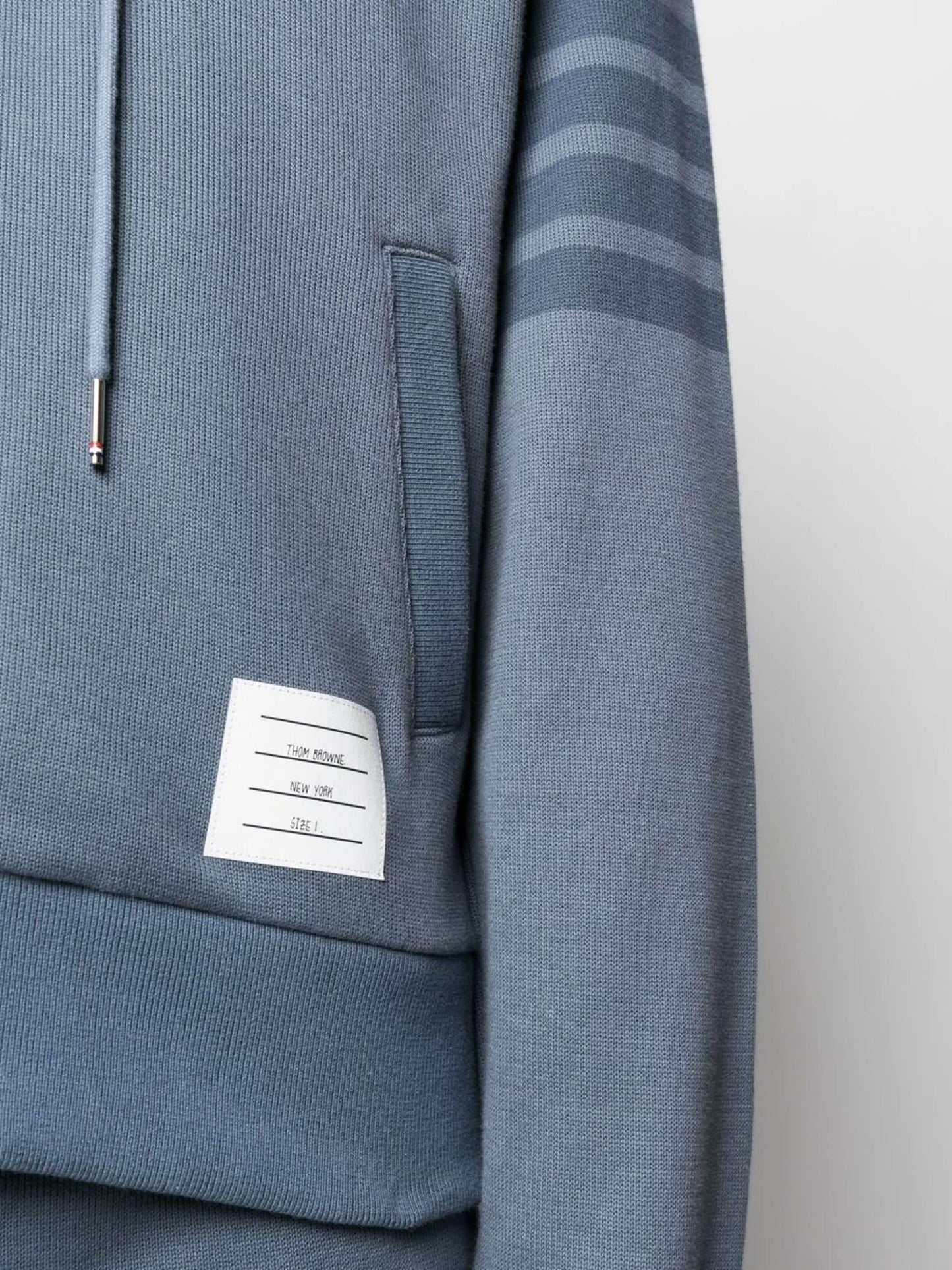 cotton funnel neck hoodie by thom browne - bottegalusso: premier destination for modern luxury menswear