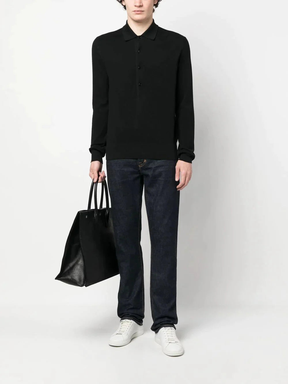 long sleeve polo shirt by tom ford - bottegalusso: premier destination for modern luxury menswear