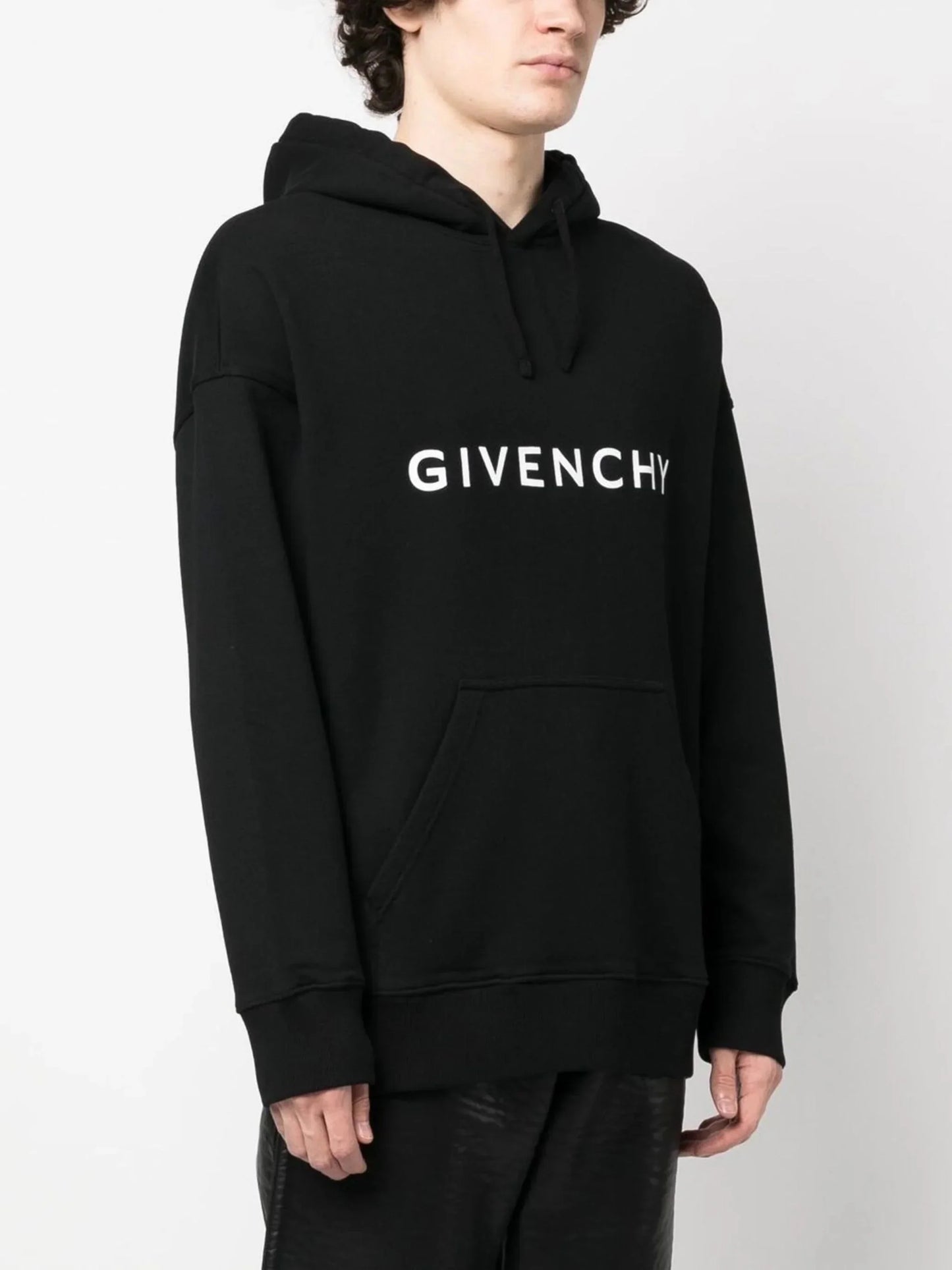 logo print drawstring hoodie by givenchy - bottegalusso: premier destination for modern luxury menswear