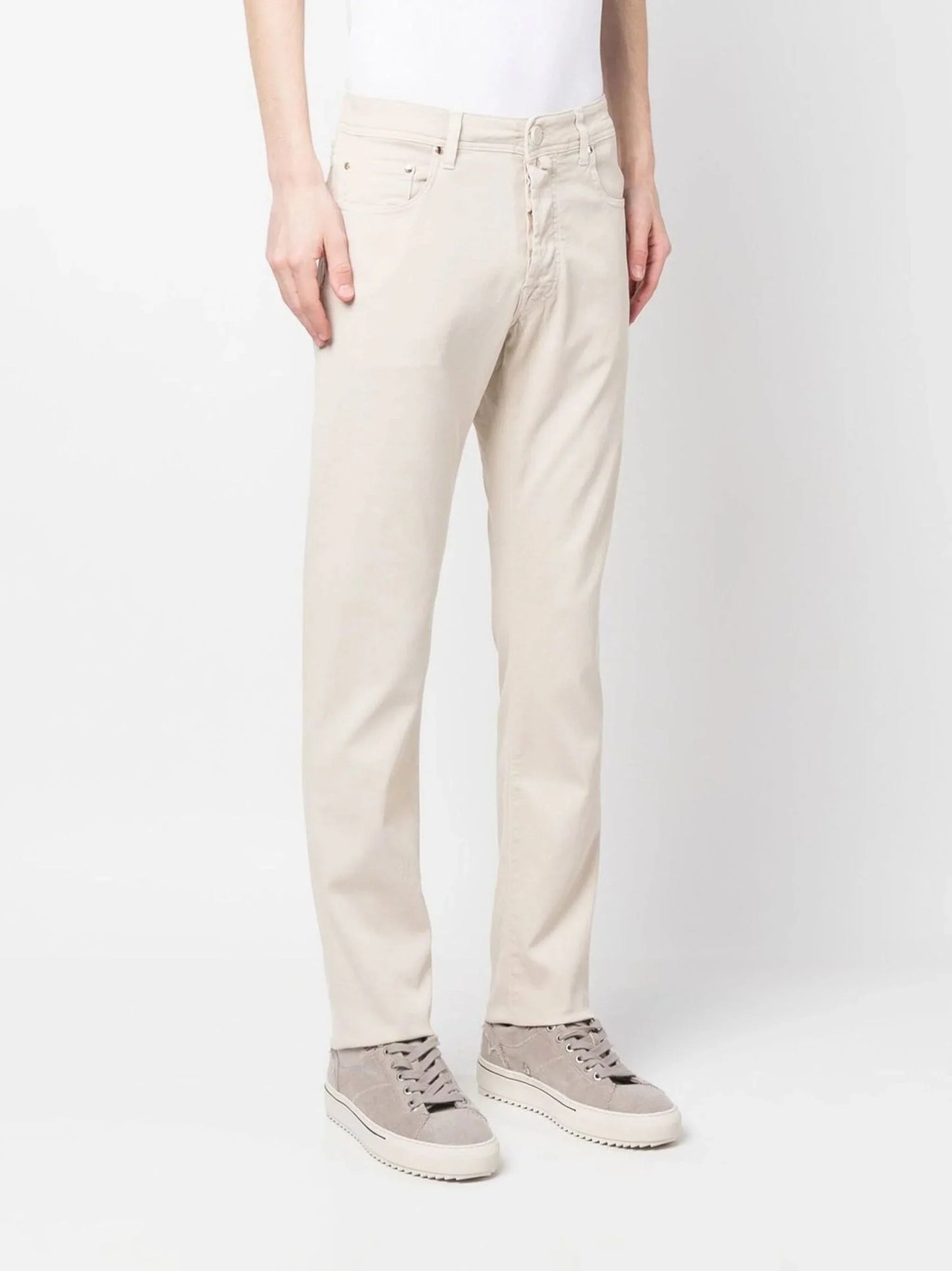 textured finish straight leg pants by jacob cohën - bottegalusso: premier destination for modern luxury menswear