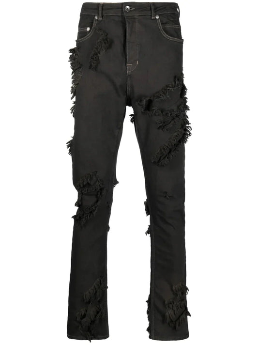 Distressed Skinny Fit Jeans by Rick Owens DRKSHDW - bottegalusso: Premier Destination for Modern Luxury Menswear