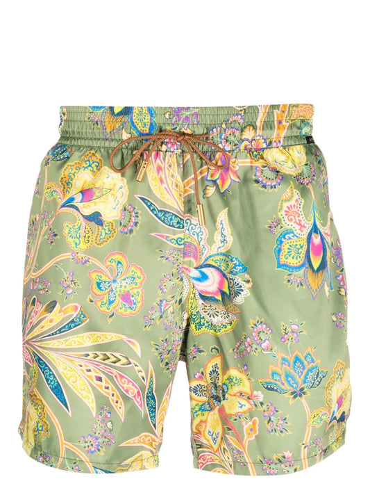 Flower Print Swim Shorts