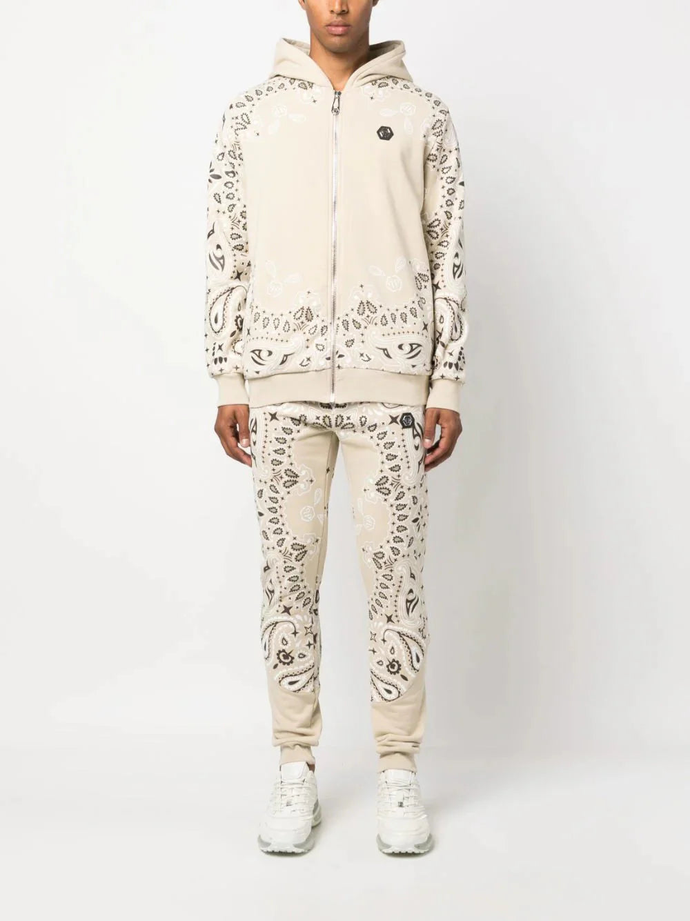 paisley print tracksuit by philipp plein - bottegalusso: premier destination for modern luxury menswear