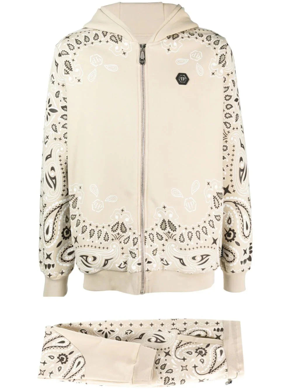 paisley print tracksuit by philipp plein - bottegalusso: premier destination for modern luxury menswear