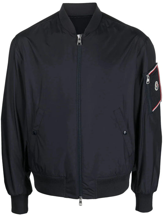 Logo Patch Zip-Up Bomber Jacket by Moncler - bottegalusso: Premier Destination for Modern Luxury Menswear