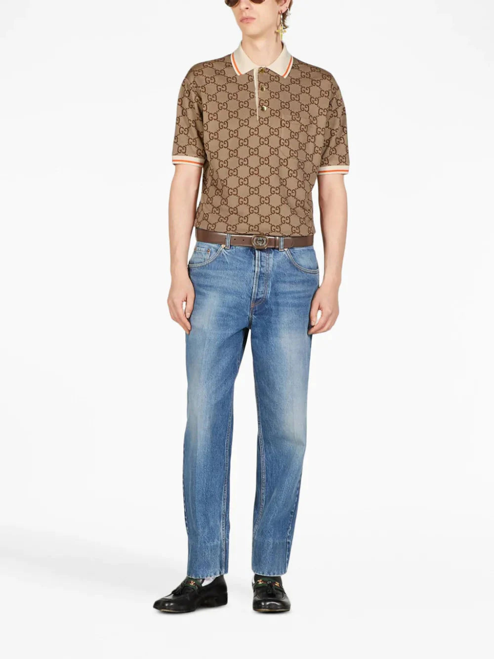 gg short sleeved polo shirt by gucci - bottegalusso: premier destination for modern luxury menswear