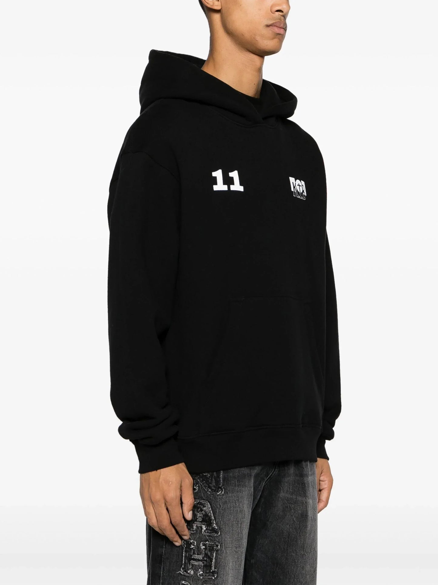 logo print hoodie by nahmias - bottegalusso: premier destination for modern luxury menswear