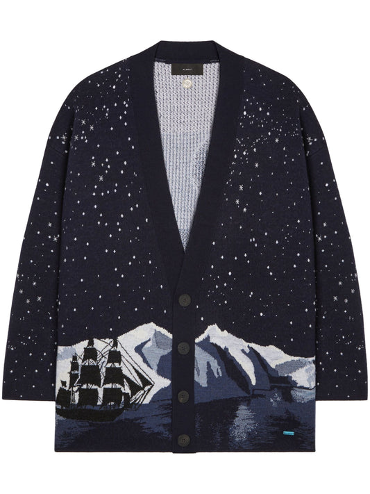 In The Middle Of Nowhere Jacquard Cardigan by Alanui - bottegalusso: Premier Destination for Modern Luxury Menswear