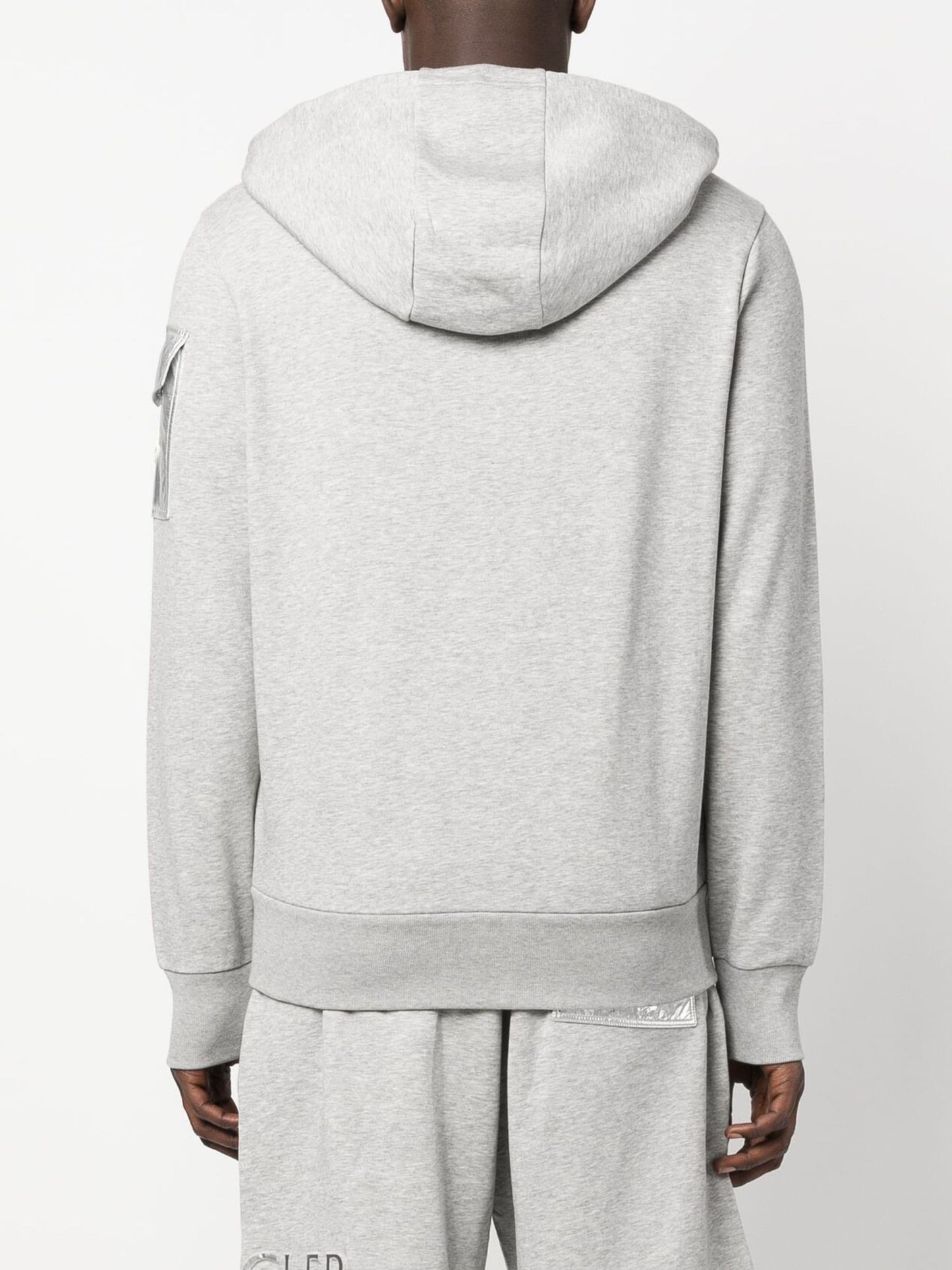 raised logo zip up hoodie by moncler - bottegalusso: premier destination for modern luxury menswear