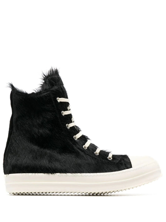 High Top Shearling Sneakers by Rick Owens - bottegalusso: Premier Destination for Modern Luxury Menswear