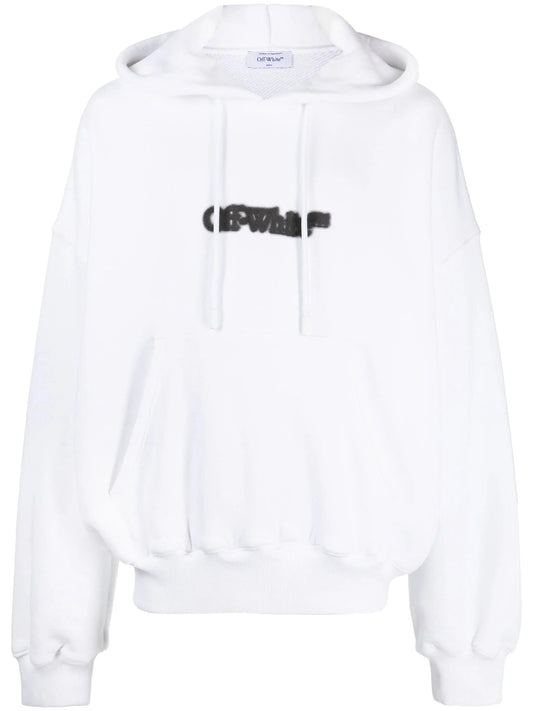 Logo Print Drawstring Hoodie by Off-White - bottegalusso: Premier Destination for Modern Luxury Menswear