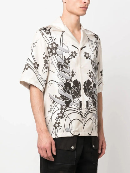 Floral Print Silk Shirt