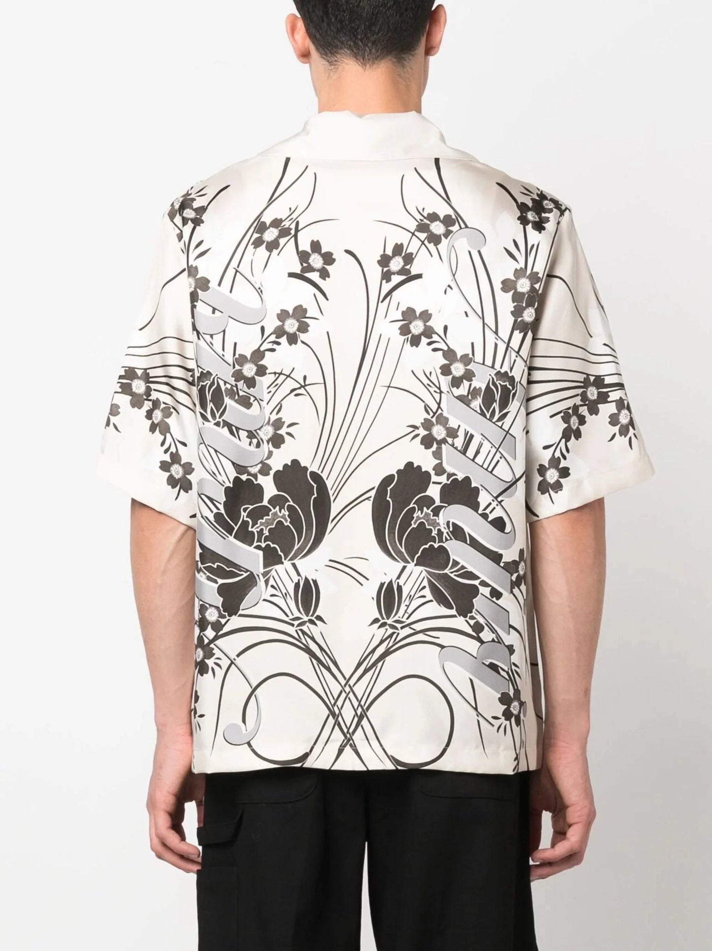 floral print silk shirt