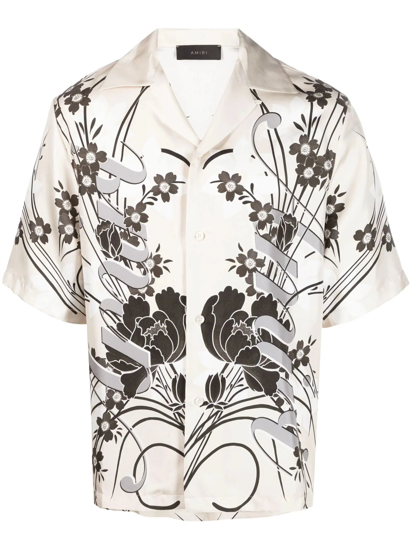 floral print silk shirt