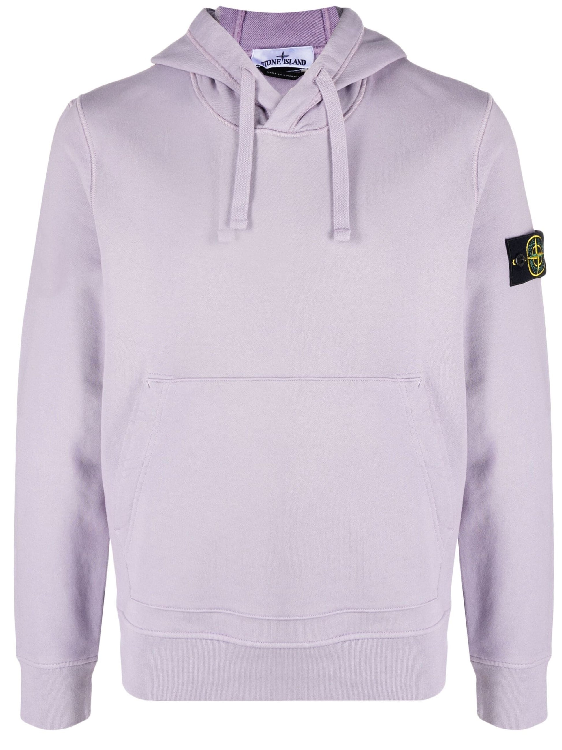 Logo Patch Cotton Hoodie by Stone Island - bottegalusso: Premier Destination for Modern Luxury Menswear