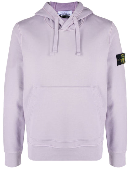 Logo Patch Cotton Hoodie by Stone Island - bottegalusso: Premier Destination for Modern Luxury Menswear