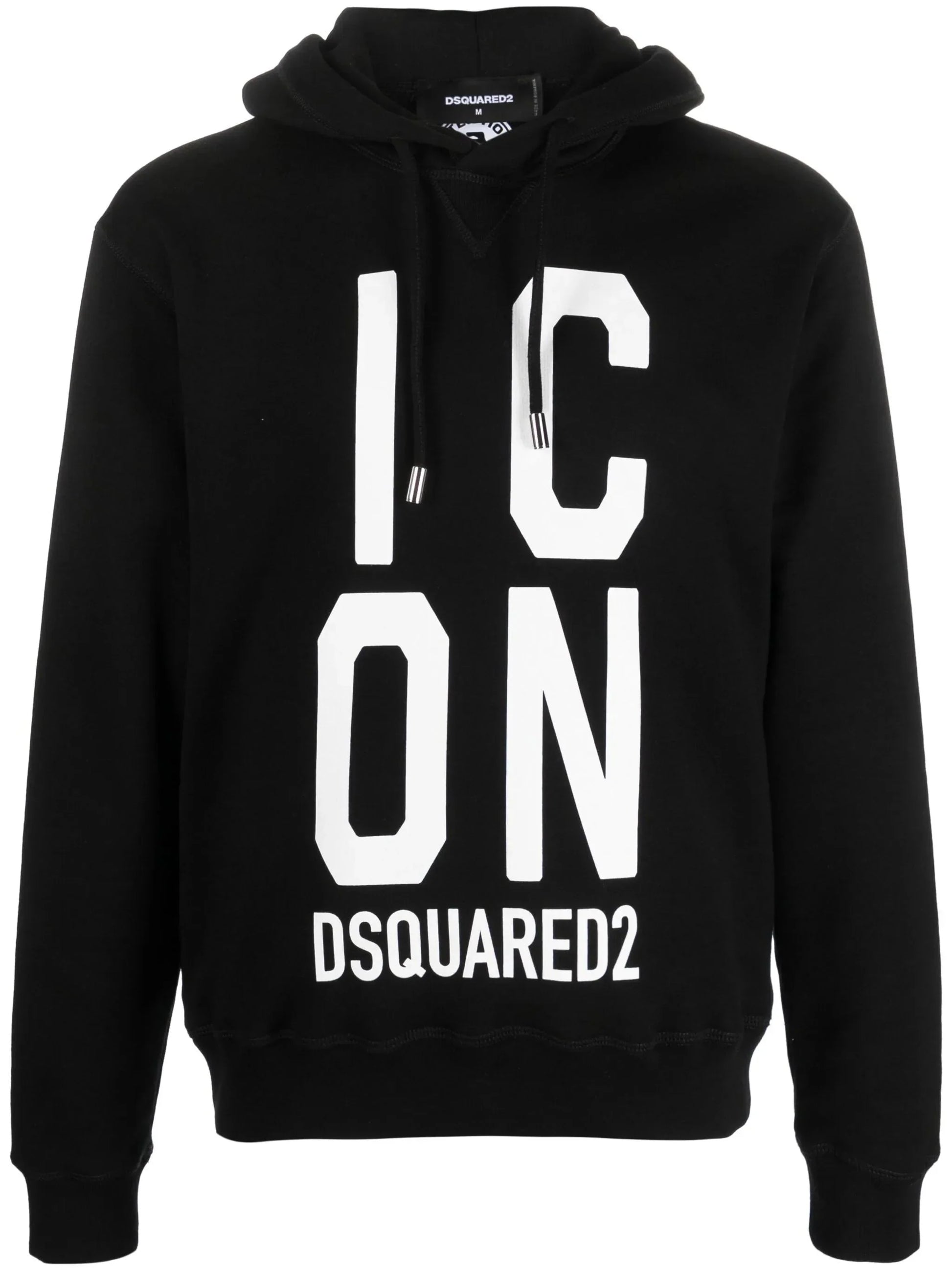 Icon Print Cotton Hoodie by Dsquared2 - bottegalusso: Premier Destination for Modern Luxury Menswear