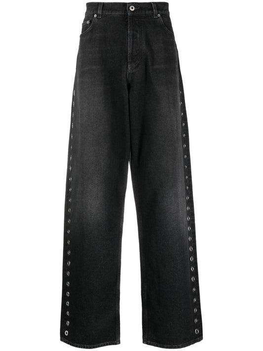 High Rise Wide Leg Jeans by Off-White - bottegalusso: Premier Destination for Modern Luxury Menswear