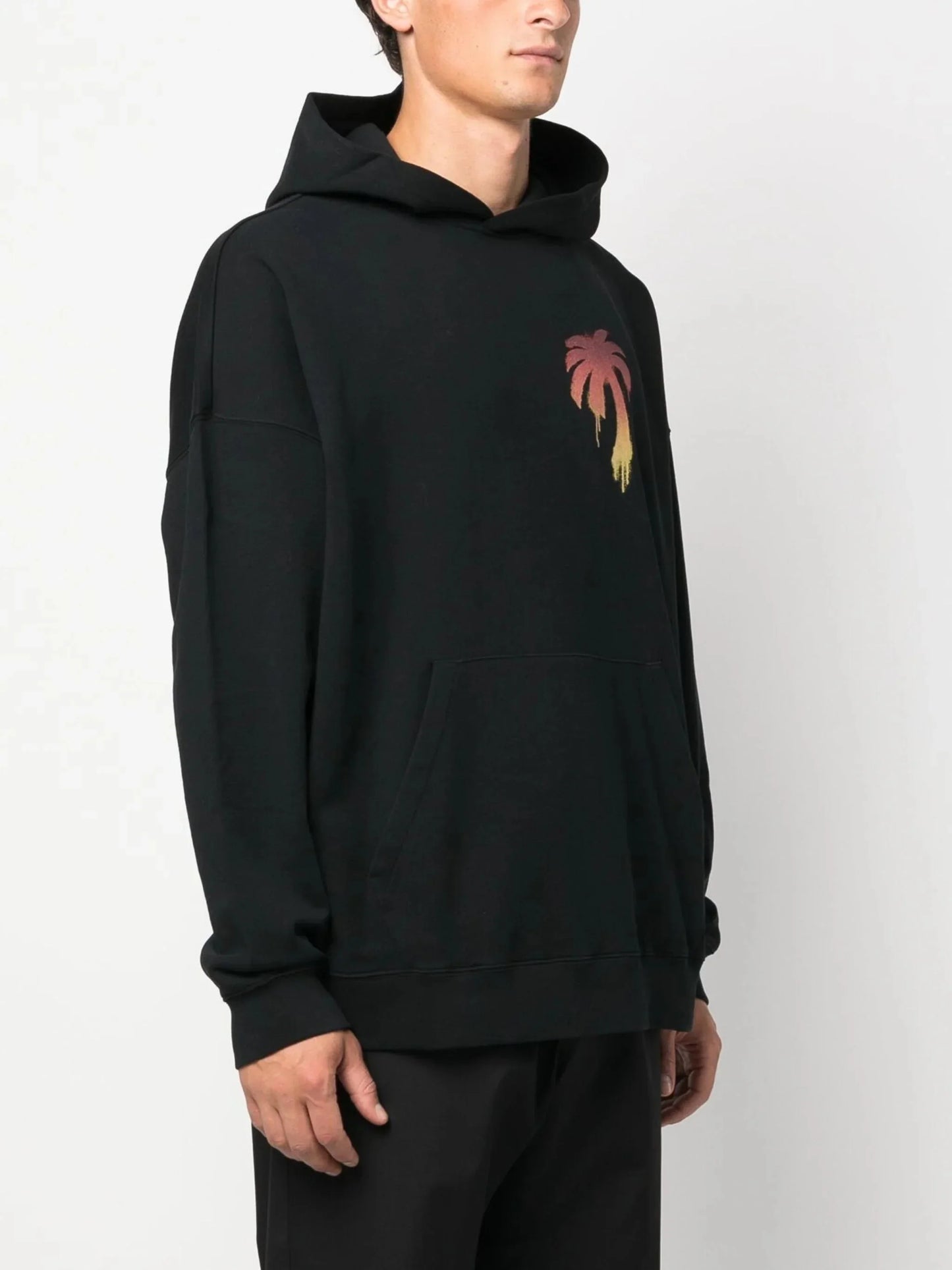 i love pa print cotton hoodie by palm angels - bottegalusso: premier destination for modern luxury menswear