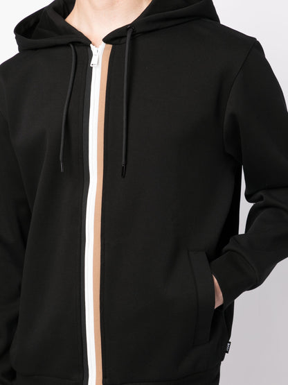 Stripe Detailing Drawstring Hoodie by BOSS - bottegalusso: Premier Destination for Modern Luxury Menswear