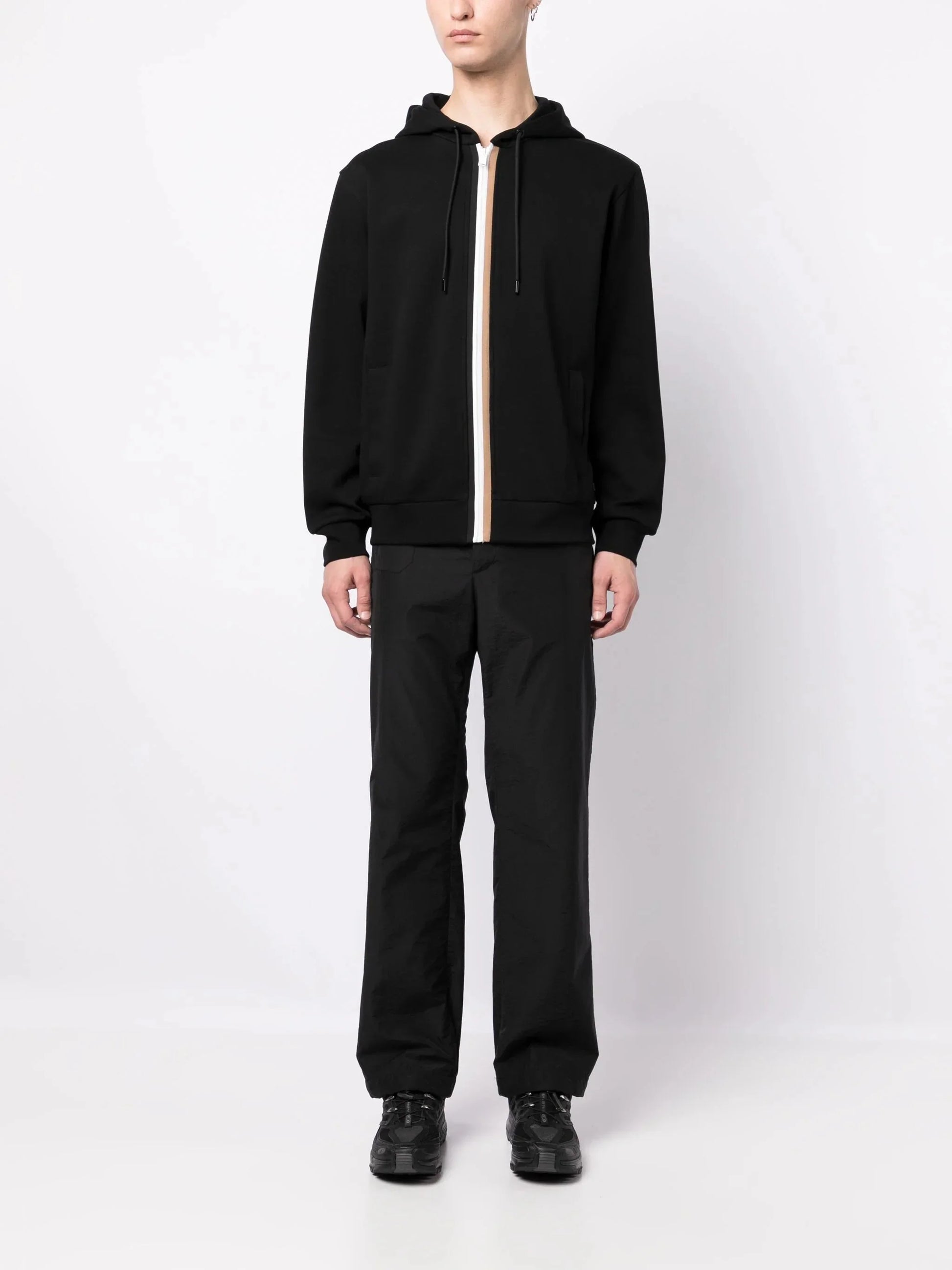 Stripe Detailing Drawstring Hoodie by BOSS - bottegalusso: Premier Destination for Modern Luxury Menswear