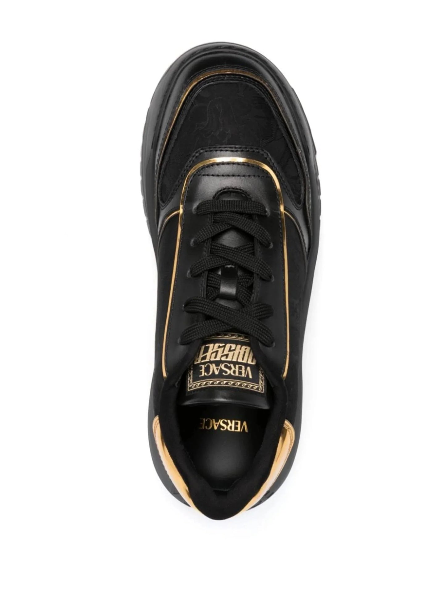 odissea chunky leather sneakers by versace - bottegalusso: premier destination for modern luxury menswear