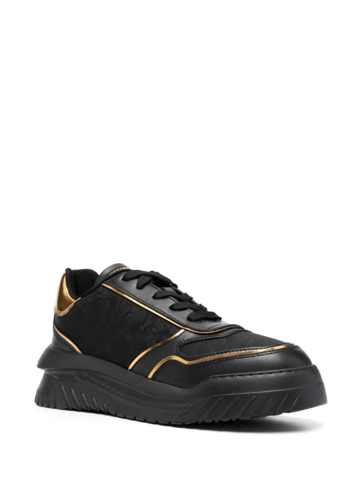 odissea chunky leather sneakers by versace - bottegalusso: premier destination for modern luxury menswear