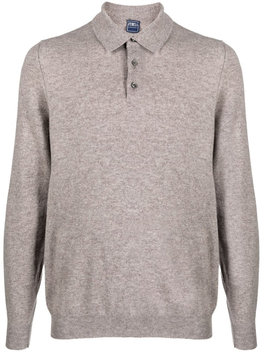 Sportman Cashmere Polo Shirt by Fedeli - bottegalusso: Premier Destination for Modern Luxury Menswear