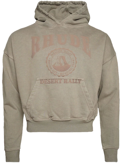 Desert Valley Logo Appliqué Cotton Hoodie by Rhude - bottegalusso: Premier Destination for Modern Luxury Menswear