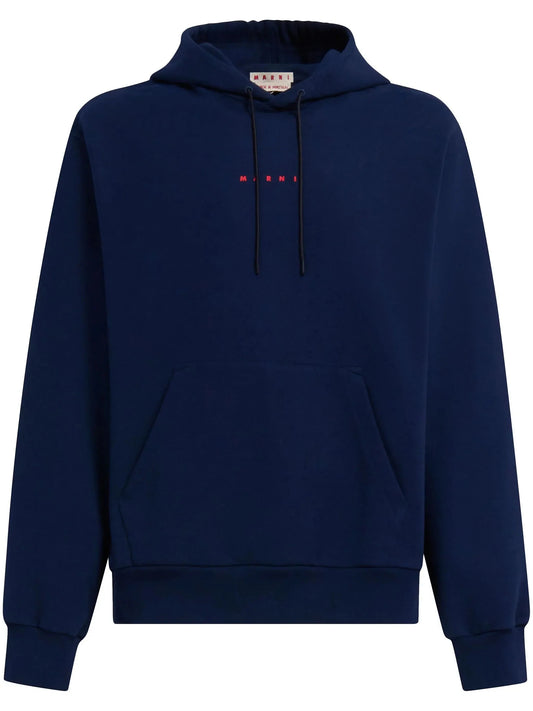 Logo Print Cotton Hoodie by Marni - bottegalusso: Premier Destination for Modern Luxury Menswear