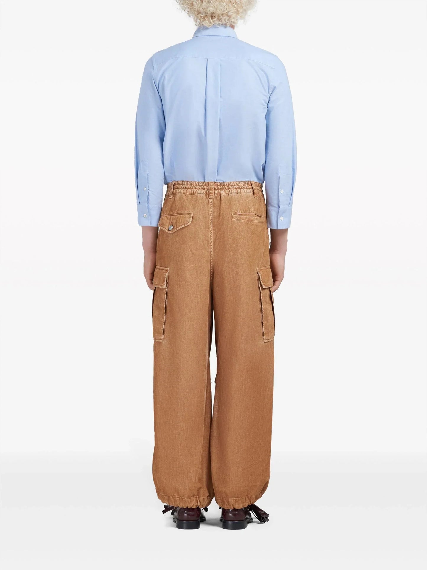 draped detail cargo pants by marni - bottegalusso: premier destination for modern luxury menswear