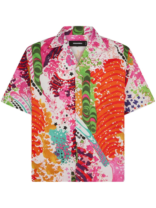 Graphic Print Short Sleeve Shirt