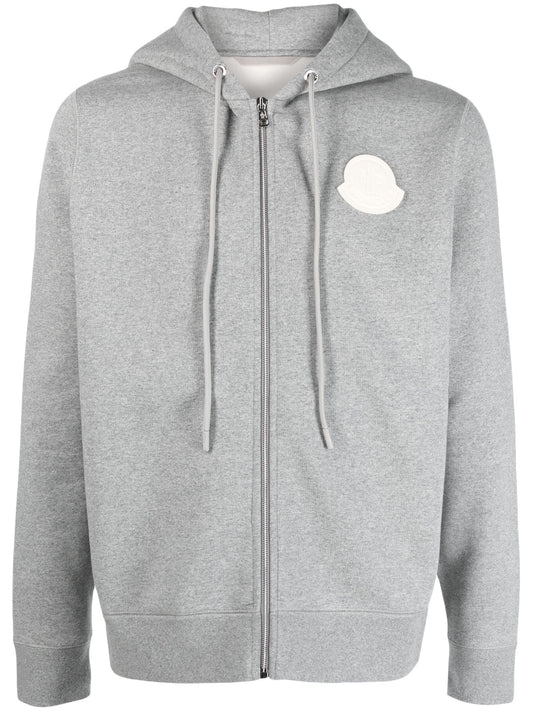 Logo Patch Zip Up Hoodie by Moncler - bottegalusso: Premier Destination for Modern Luxury Menswear