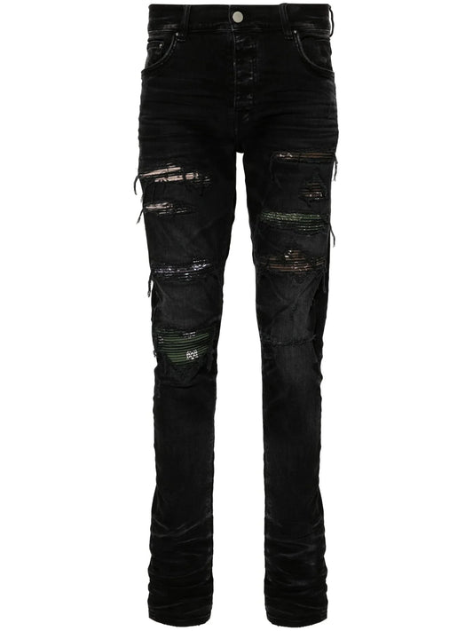 Trasher Ripped Skinny Jeans by Amiri - bottegalusso: Premier Destination for Modern Luxury Menswear