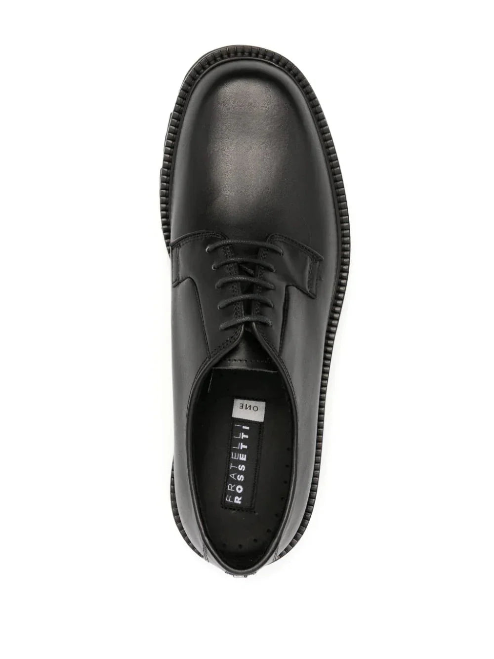 logo plaque leather derby shoes by fratelli rossetti - bottegalusso: premier destination for modern luxury menswear