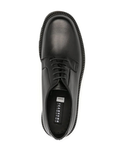 Logo Plaque Leather Derby Shoes by Fratelli Rossetti - bottegalusso: Premier Destination for Modern Luxury Menswear