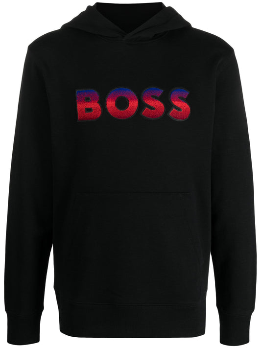 Logo Print Gradient Effect Hoodie by BOSS - bottegalusso: Premier Destination for Modern Luxury Menswear