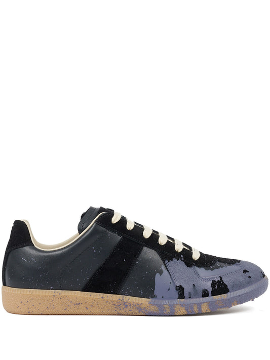 Paint Replica Leather Sneakers by Maison Margiela - bottegalusso: Premier Destination for Modern Luxury Menswear