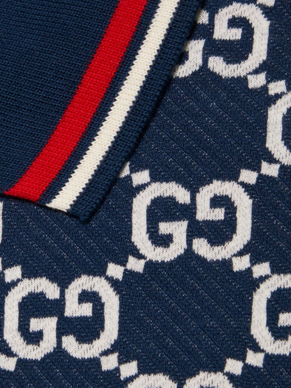 gg jacquard cotton polo shirt by gucci - bottegalusso: premier destination for modern luxury menswear