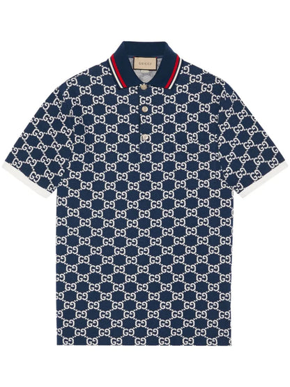 GG Jacquard Cotton Polo Shirt by Gucci - bottegalusso: Premier Destination for Modern Luxury Menswear