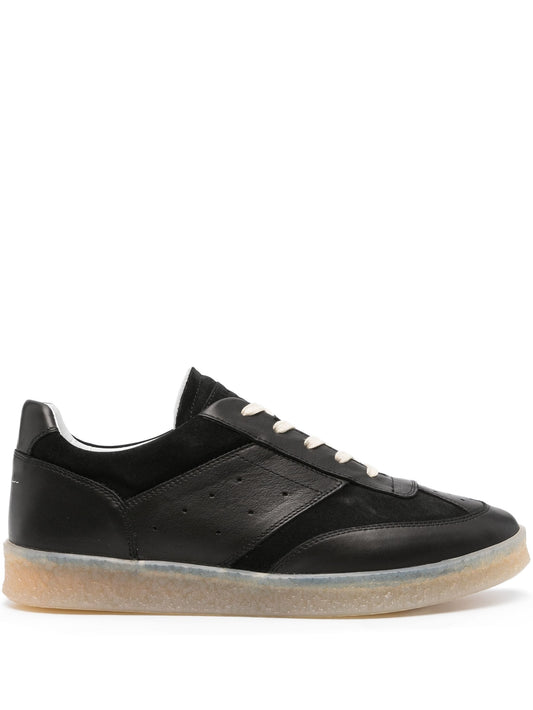 Lace Up Leather Sneakers by MM6 Maison Margiela - bottegalusso: Premier Destination for Modern Luxury Menswear