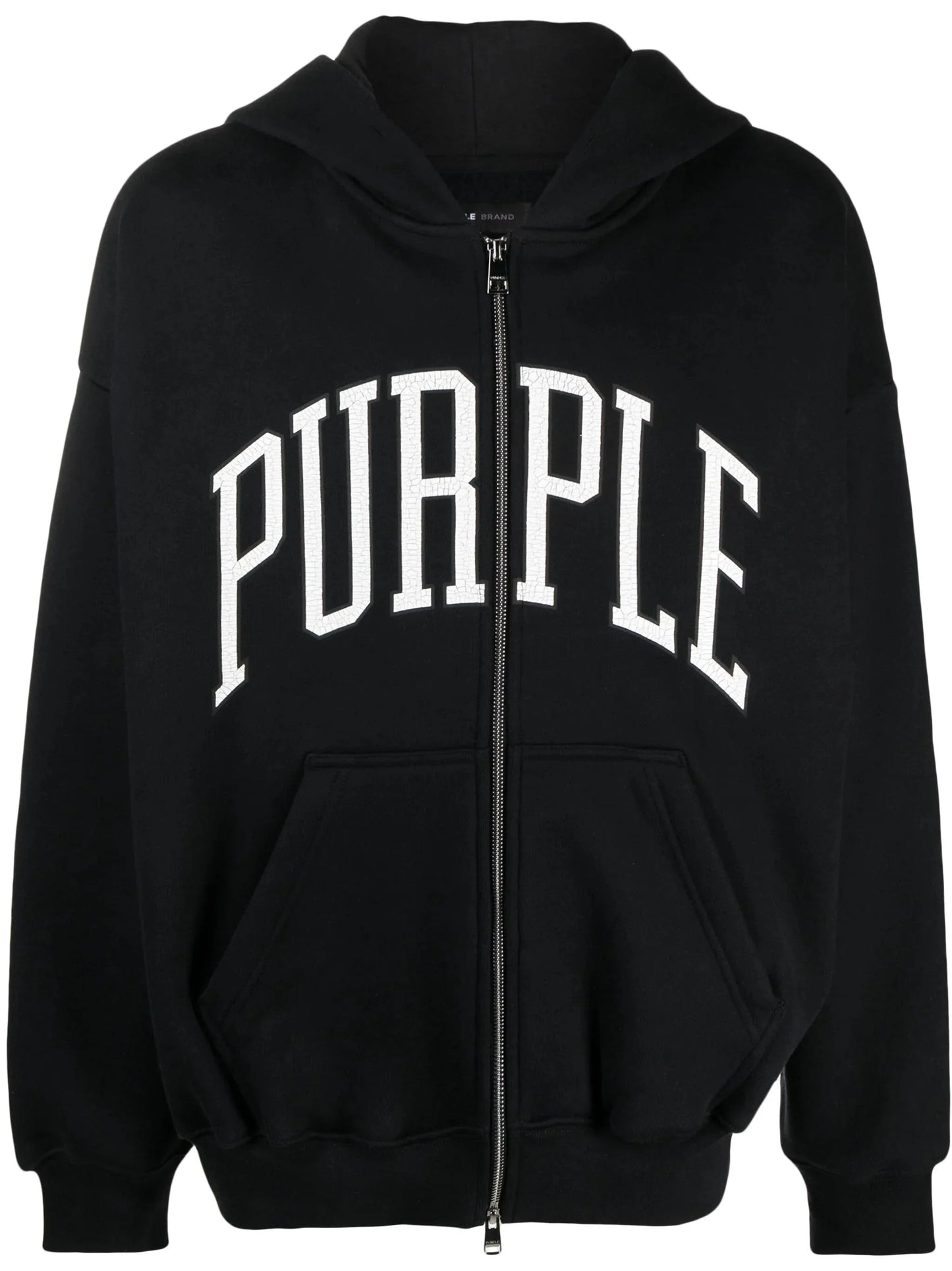 logo print cotton hoodie by purple brand - bottegalusso: premier destination for modern luxury menswear